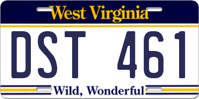 WV license plate DST461