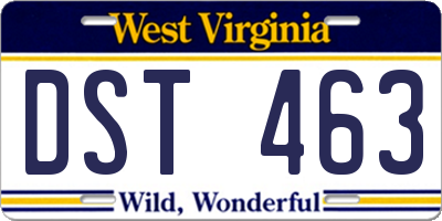 WV license plate DST463