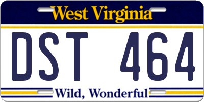 WV license plate DST464