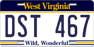 WV license plate DST467