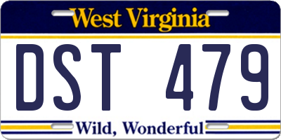 WV license plate DST479