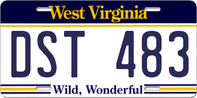WV license plate DST483