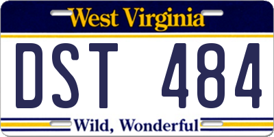 WV license plate DST484