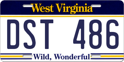 WV license plate DST486