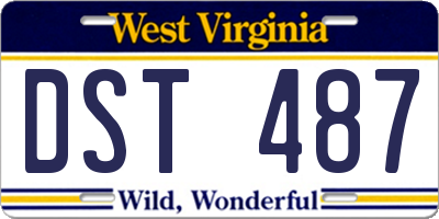 WV license plate DST487