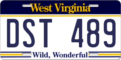 WV license plate DST489