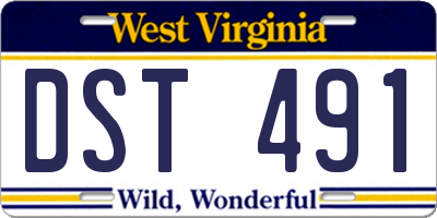 WV license plate DST491