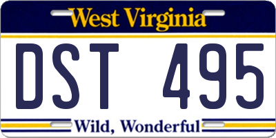 WV license plate DST495