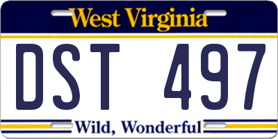 WV license plate DST497
