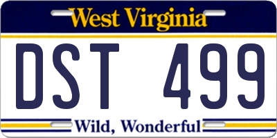 WV license plate DST499