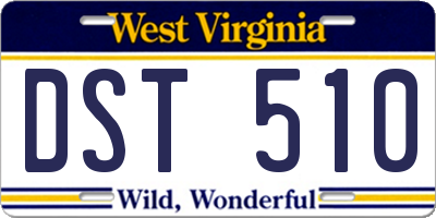 WV license plate DST510