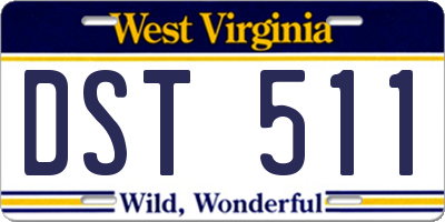WV license plate DST511