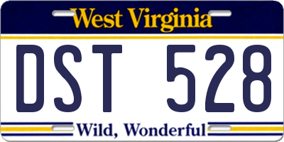 WV license plate DST528
