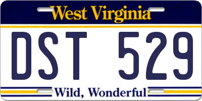 WV license plate DST529