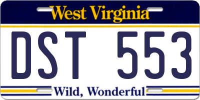 WV license plate DST553