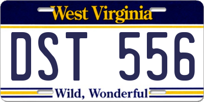 WV license plate DST556