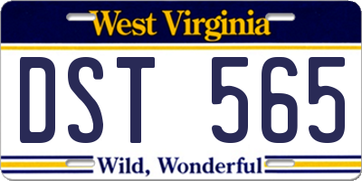 WV license plate DST565