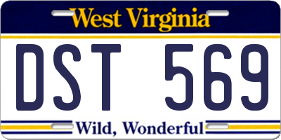 WV license plate DST569
