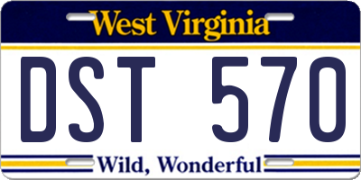 WV license plate DST570