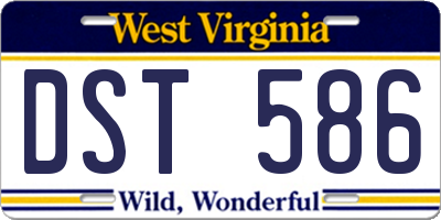 WV license plate DST586
