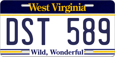 WV license plate DST589