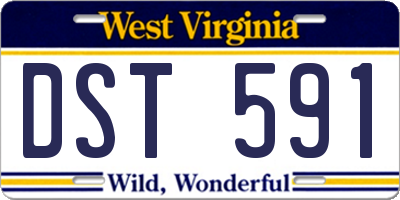 WV license plate DST591