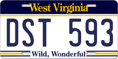 WV license plate DST593