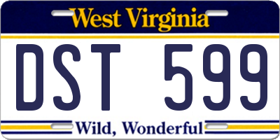 WV license plate DST599