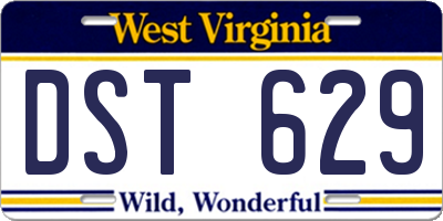 WV license plate DST629