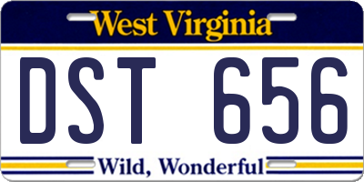 WV license plate DST656