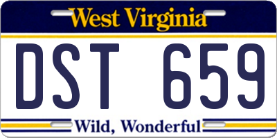 WV license plate DST659