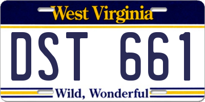 WV license plate DST661