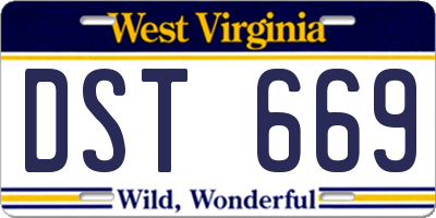 WV license plate DST669