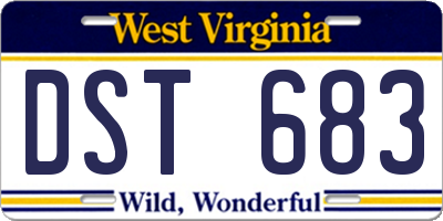 WV license plate DST683