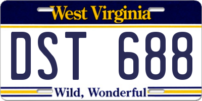 WV license plate DST688