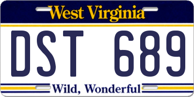 WV license plate DST689