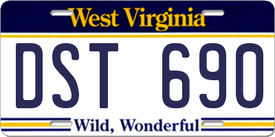 WV license plate DST690