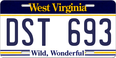WV license plate DST693
