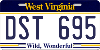 WV license plate DST695