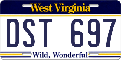 WV license plate DST697