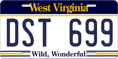 WV license plate DST699