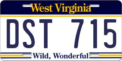 WV license plate DST715
