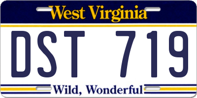 WV license plate DST719