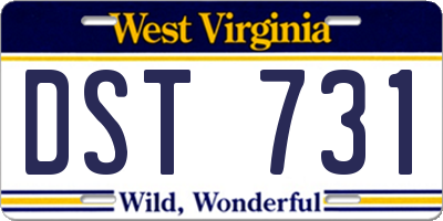 WV license plate DST731