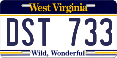 WV license plate DST733