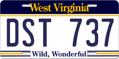 WV license plate DST737