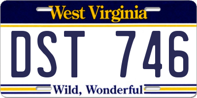 WV license plate DST746