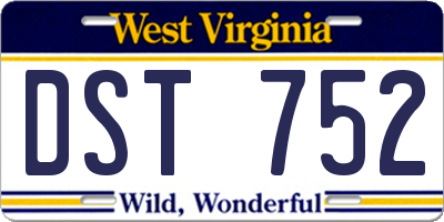 WV license plate DST752