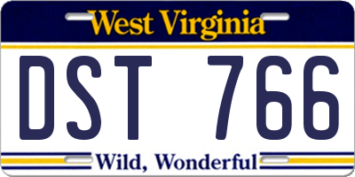 WV license plate DST766