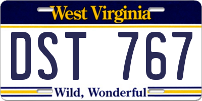 WV license plate DST767
